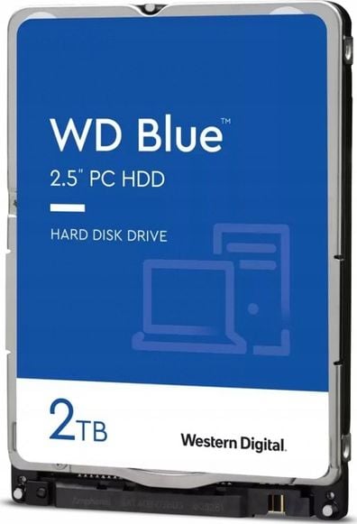 Hard Disk-uri - HDD WD Blue, 2.5&#039;&#039;, 2TB, SATA/600, 5400RPM, 128MB cache