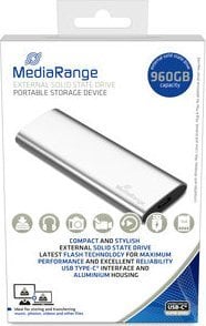 Dysk zewnętrzny SSD MediaRange MediaRange MR1103 Zewnętrzny dysk SSD 900 GB Srebrny