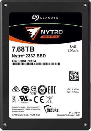 Dysk zewnętrzny SSD Seagate Seagate Nytro 2332 XS7680SE70124 7680 GB 2,5` 63,5mm 0,99 DWPD SSD SAS3