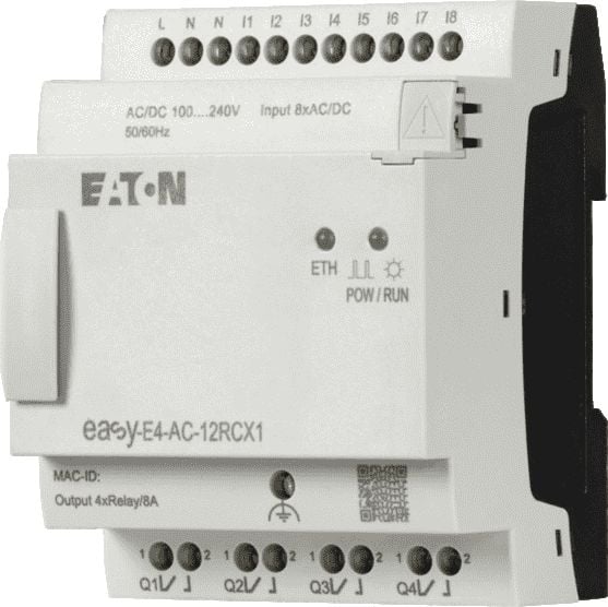 easyE4 programabile releu 230 VAC / DC 8DI &amp;deg; 4 EASY-R-E4-AC-12RCX1 (197216)