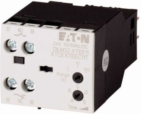 Modul temporizator electronic Eaton la întârziere 0,05-100s 1NO 1NC DILM32-XTEE11 (101442)