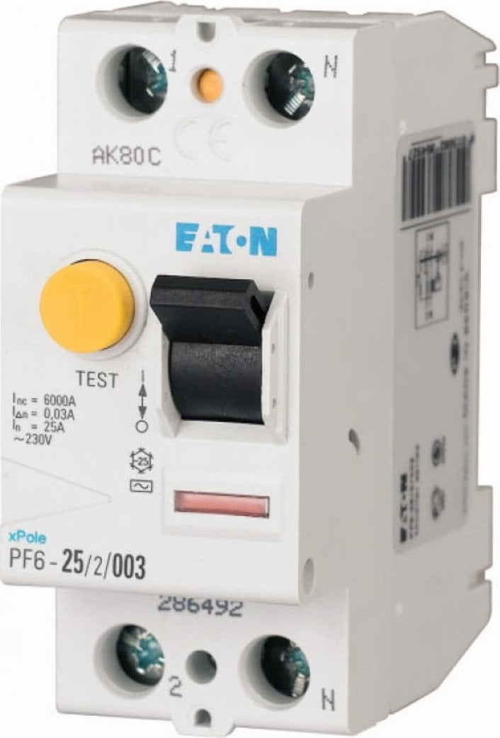 Eaton RCD 2P 25A 0.1A tip AC PF6-25/2/01 286493
