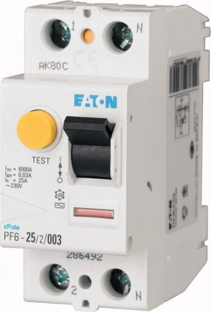 Eaton RCD 2P 25A 0.3A tip AC PF6-25/2/03 286494