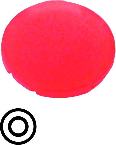 22mm Buton lentilă plană cu un roșu de oprire simbol 0 M22-XDL-R-X0 (218159)