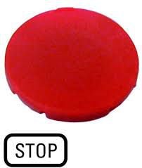 22mm Buton lentilă plat cu un simbol roșu de stop M22-XD-R-GB0 (218194)