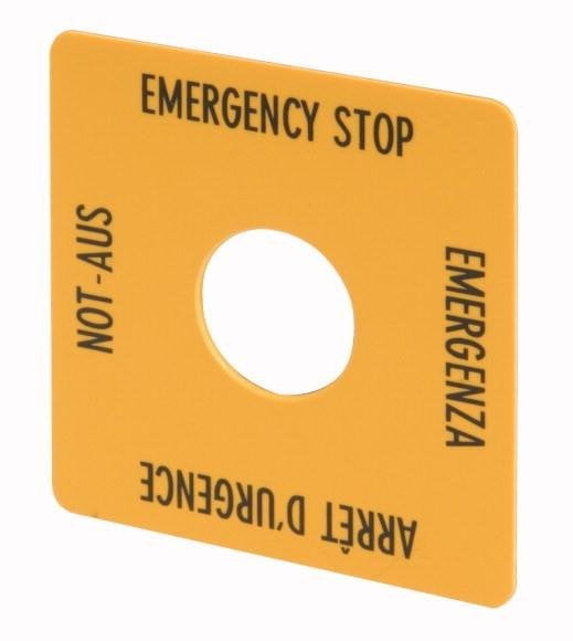 Etichetă buton de siguranță cu descrieri M22-XYK1 - 216484