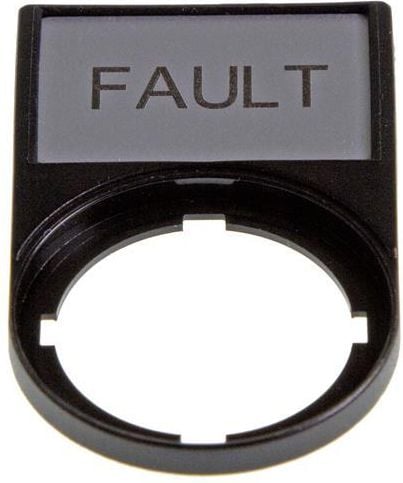 Plăcuță de identificare Eaton FAULT 50 x 30mm dreptunghiulară neagră M22S-ST-GB8 (216498)