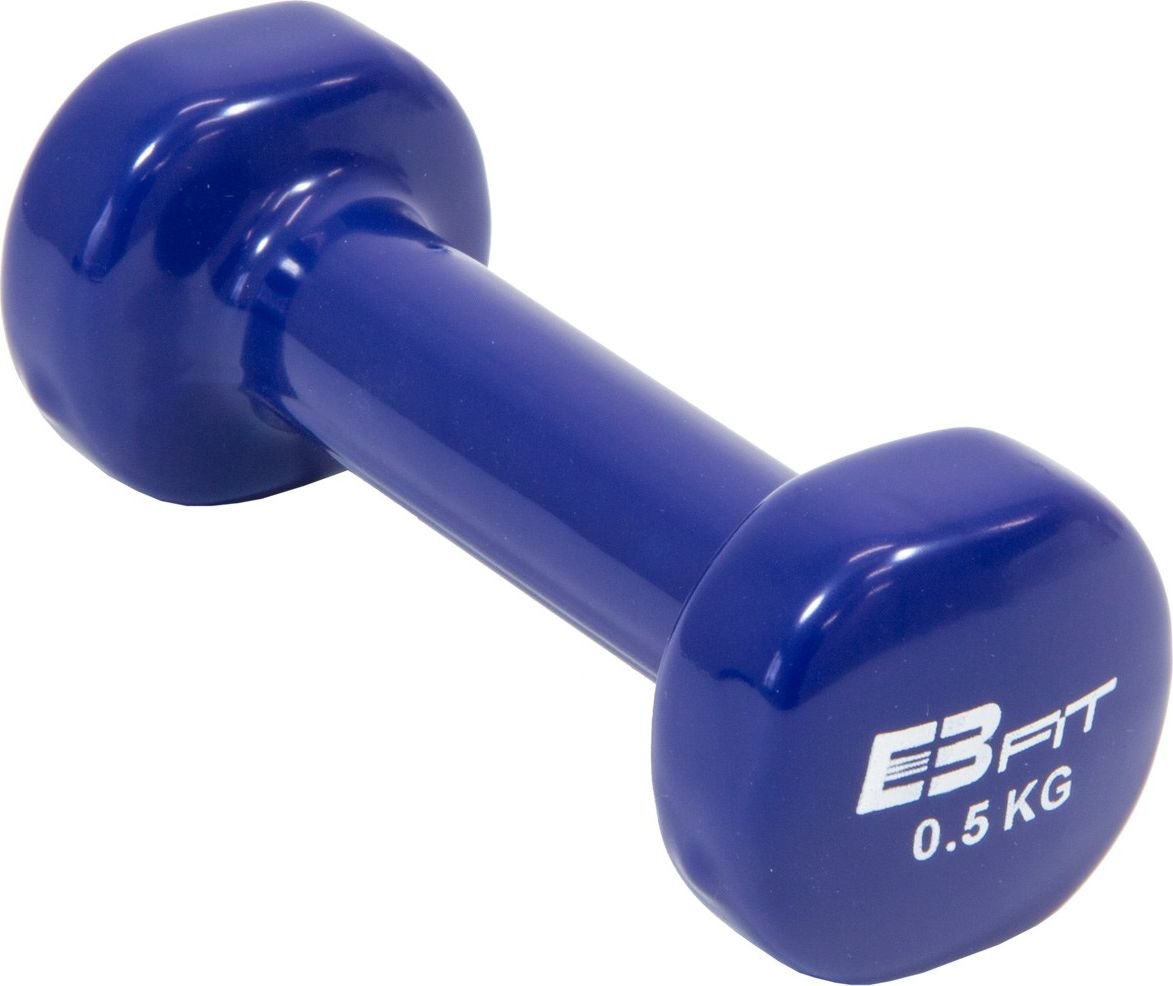 Gantera din vinil, Eb Fit 0,5 kg, Albastru