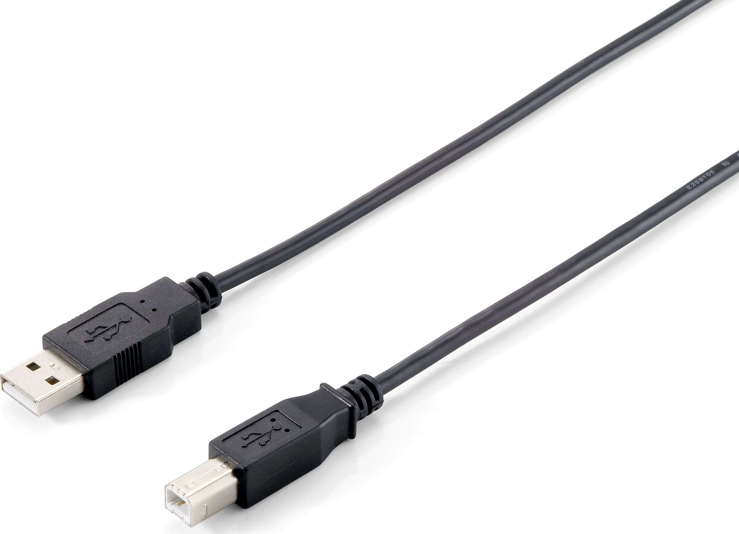 Echipat cablu USB-A - USB-B 1,8 m Negru