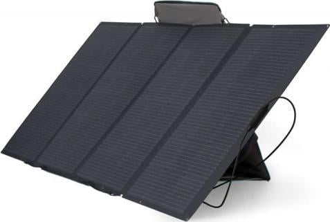 Panou Solar portabil EcoFlow 400W, Celule Fotovoltaice, Negru