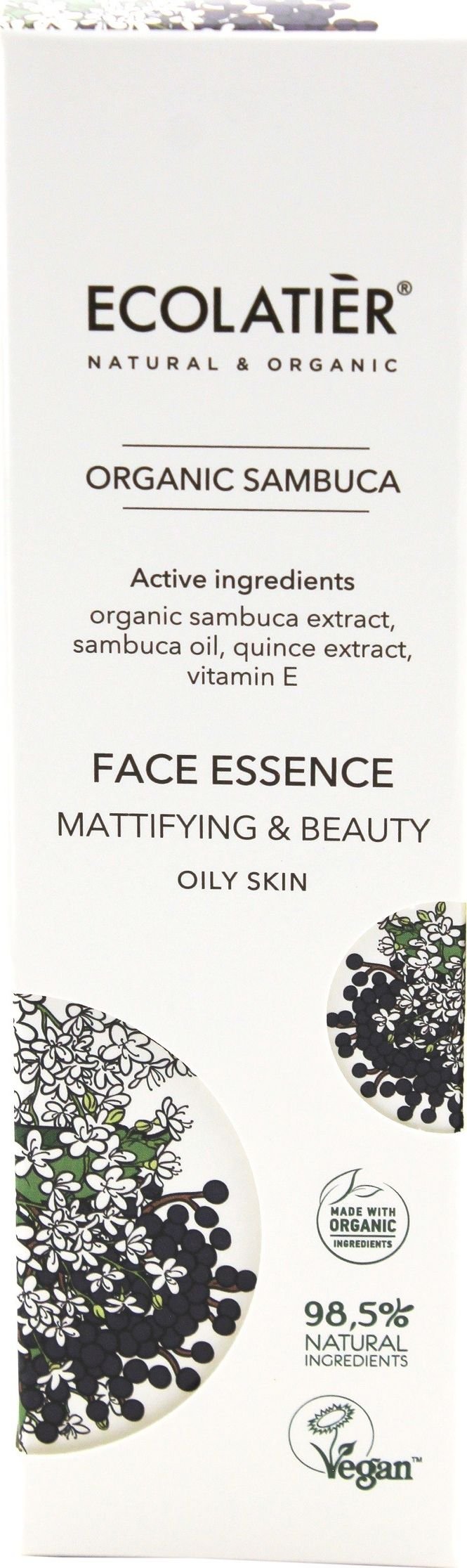 Ecolatier Organic Sambuca matting face essence 30ml