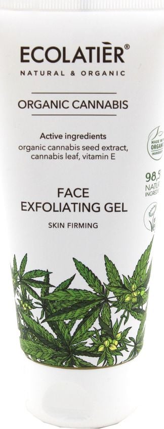 Ecolatier Organic Cannabis Gel-peeling pentru spalarea fetei - piele flasca 100ml