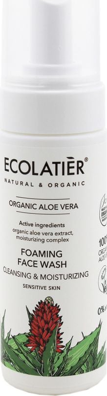 ECOLATIER Organic Aloe Vera Pianka do mycia twarzy - cera wraÅ¼liwa 150ml