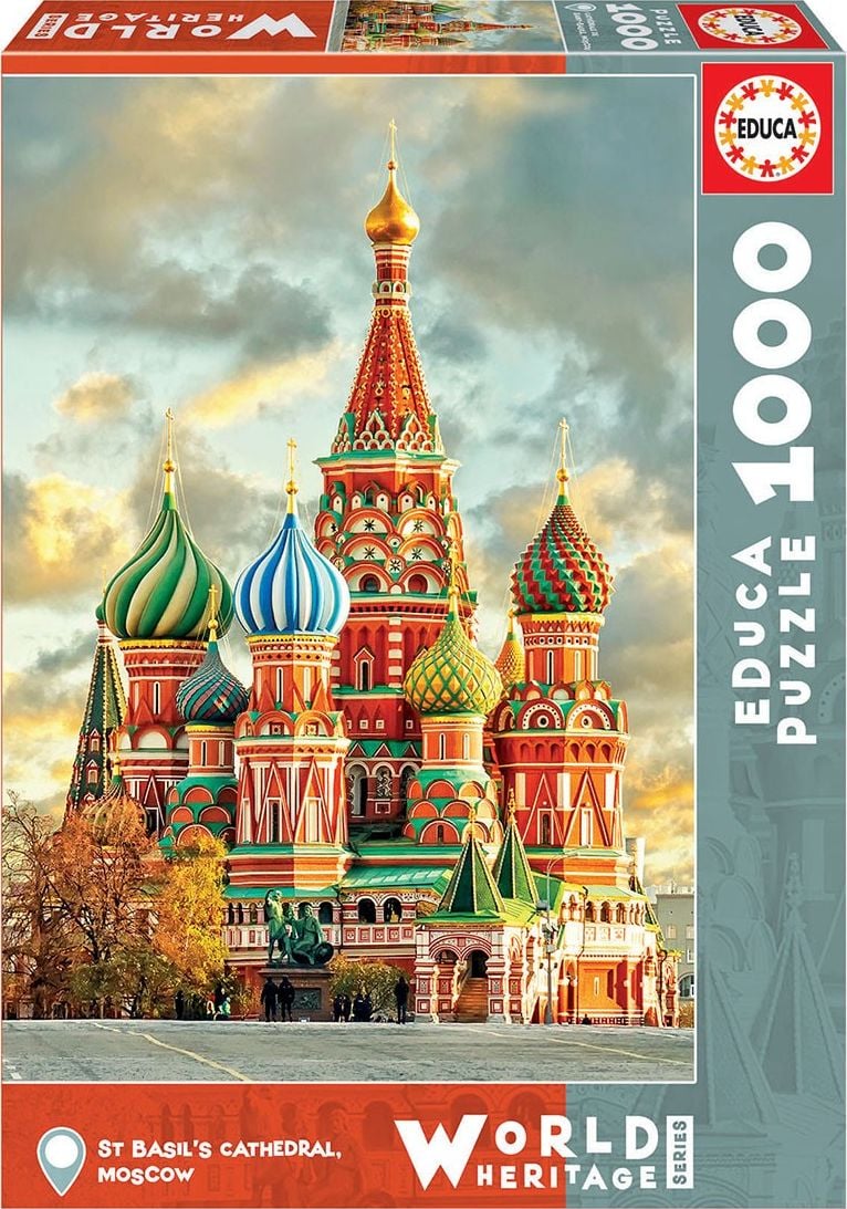 Puzzle Educa - St Basils Cathedral, Moscow , 1000 piese