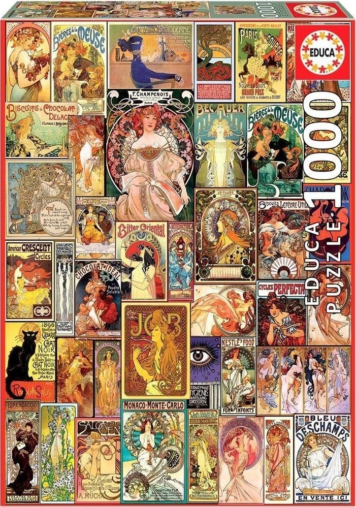 Educa Puzzle 1000 stil Art Nouveau (colaj) G3