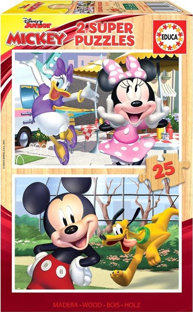 Educa - Puzzle 2x25 Mickey și prietenii - 40 - 99 piese