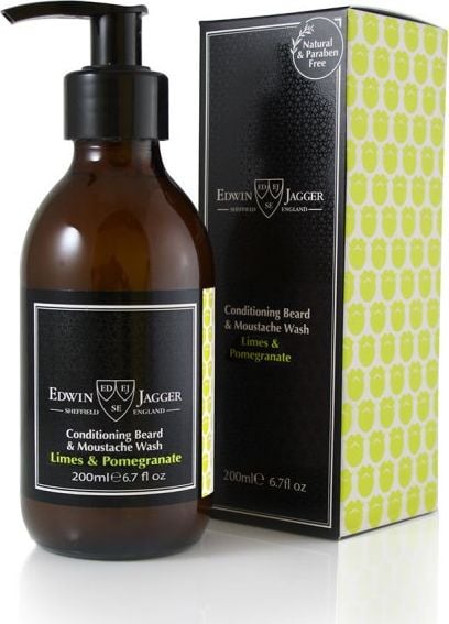 Edwin Jagger Kondicionuojantis barzdos și ūsų šampūnas laimų și granatų aromat Edwin Jagger vyrams 200 ml