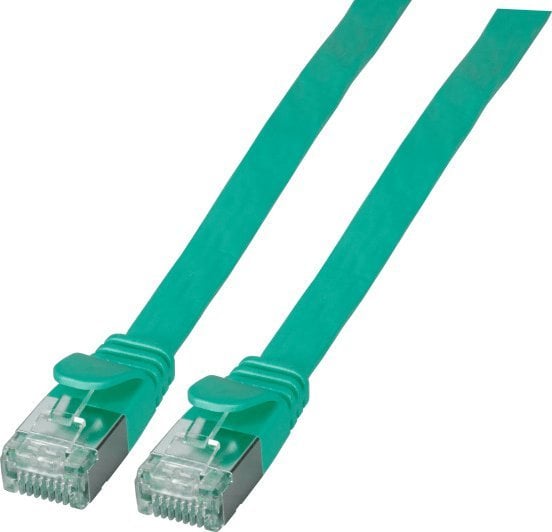 EFB EFB RJ45 Flachpatchkabel U/FTP, Cat.6A, PVC, 1m, verde