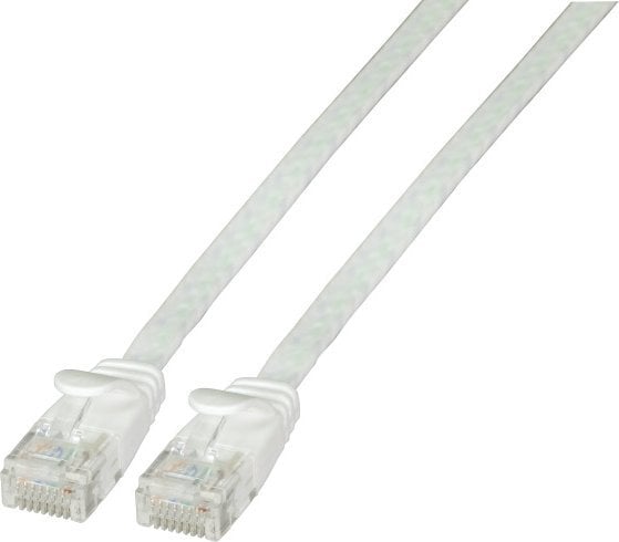 EFB Flachpatchkabel RJ45 U / UTP Cat.6, PVC, 0,25m, weiß