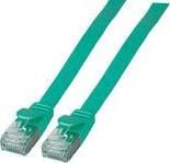 Cablu plat EFB RJ45 U/FTP, Cat.6A, PVC, 2m, verde(K5545GN.2)