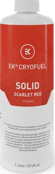 EK Blocuri de apa EK-CryoFuel Solid Premix, Scarlet Red - 1000ml