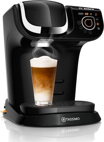 Espressor Bosch Tassimo MY WAY TAS6502, 1500W, 1.3 L, T-Disc, Tehnologie INTELLIBREW, 4 setari de memorie, capsule, Negru