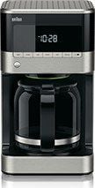 Cafetiera Braun, KF 7120 BK, PurAroma 7, 1000W, 1.5L, 12 cesti, Gri/Argintiu