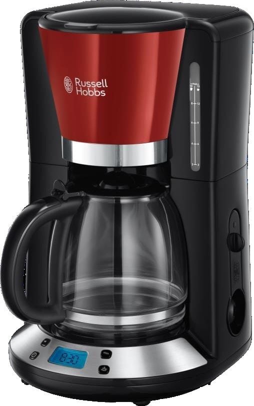 Cafetiera Russell Hobbs Colours Plus, 24031-56, 1100 W, 1.25 L, Rosu/Negru