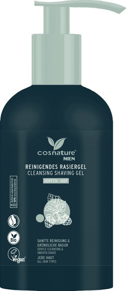 GEL DE BARBER DE CURĂȚARE PENTRU BĂRBAȚI EXTRACT DE HOMEI ECO 200 ml - COSNATURE