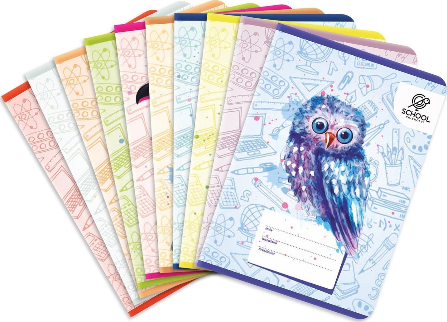 Elanders Notebook A5/64K linie Puffy Birds (10 buc)