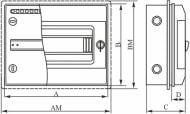 De comutație modular IP65 1x8 ascunsă. RHP-8 / Z cu dispozitivul de blocare (36809)