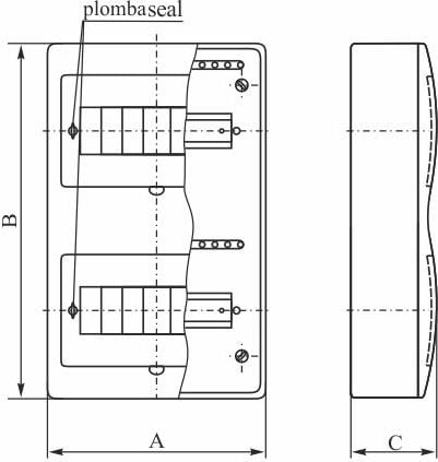 montate modular de suprafață comutație 2x12 IP40 RN-24 / B val N + PE (7,15)