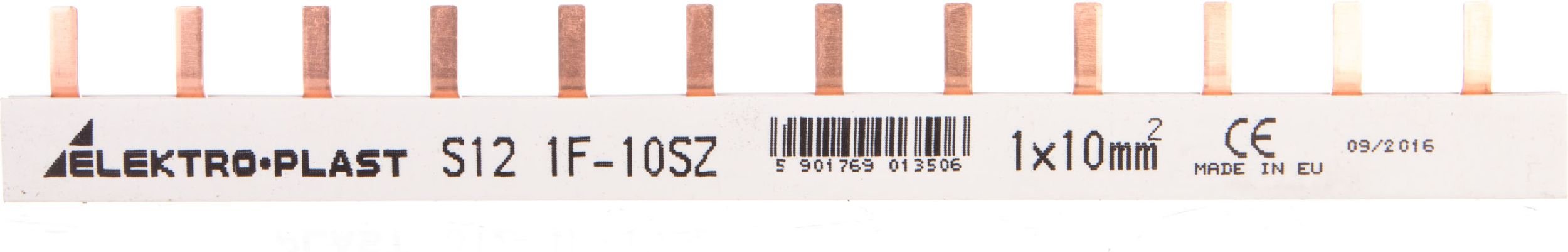șină 1P tip pin 12 pini 63A 10mm2 IZS10 / 1F / 12 (45202)