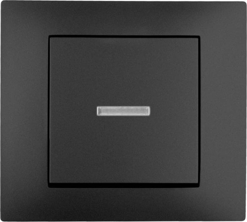 Elektro-Plast Vestra NO întrerupător sonerie fără cadru cu iluminare din spate montat încastrat IP20 negru 3827-19