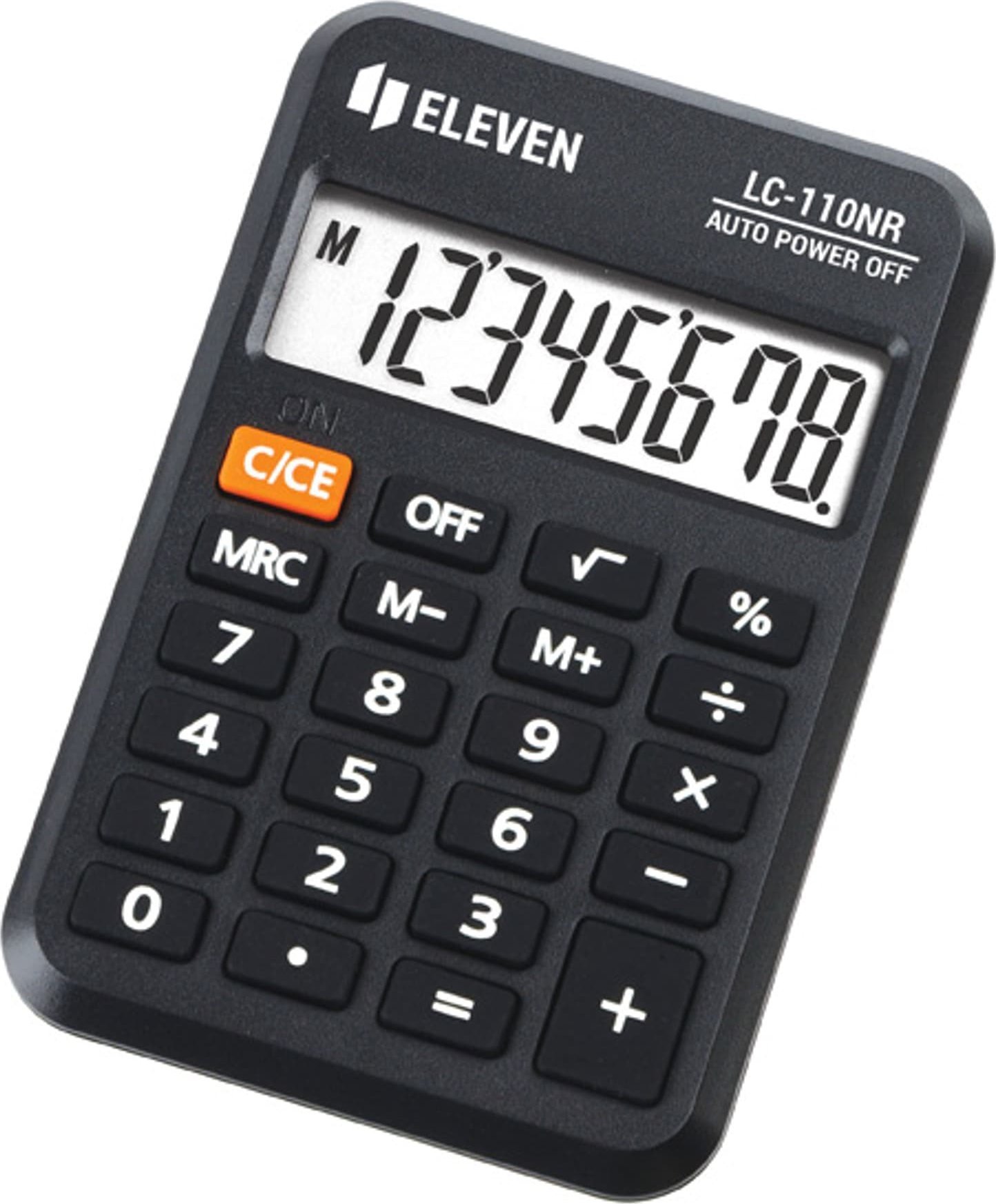 Eleven Calculator Eleven Calculator LC110NR, negru, dimensiune de buzunar, 8 cifre