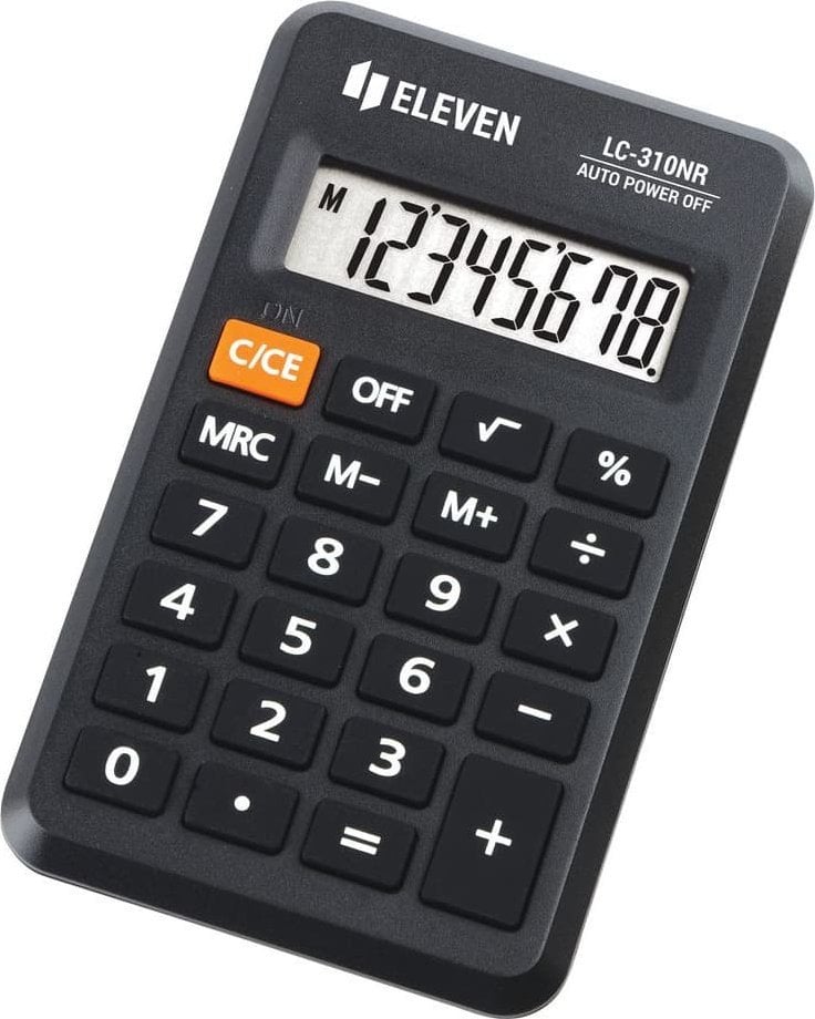 Eleven Calculator Eleven Calculator LC310NR, negru, dimensiune de buzunar, 8 cifre