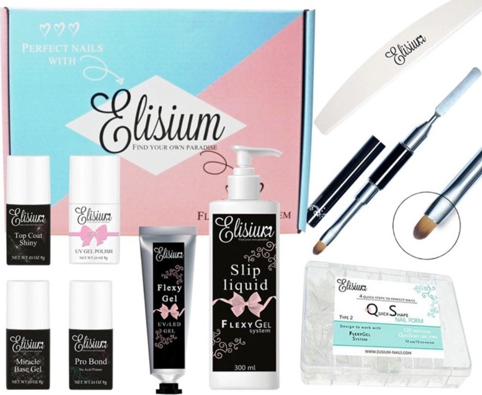 Set Elisium Maxi FlexyGel cu forme Quick Shape Tip 2 9 el.