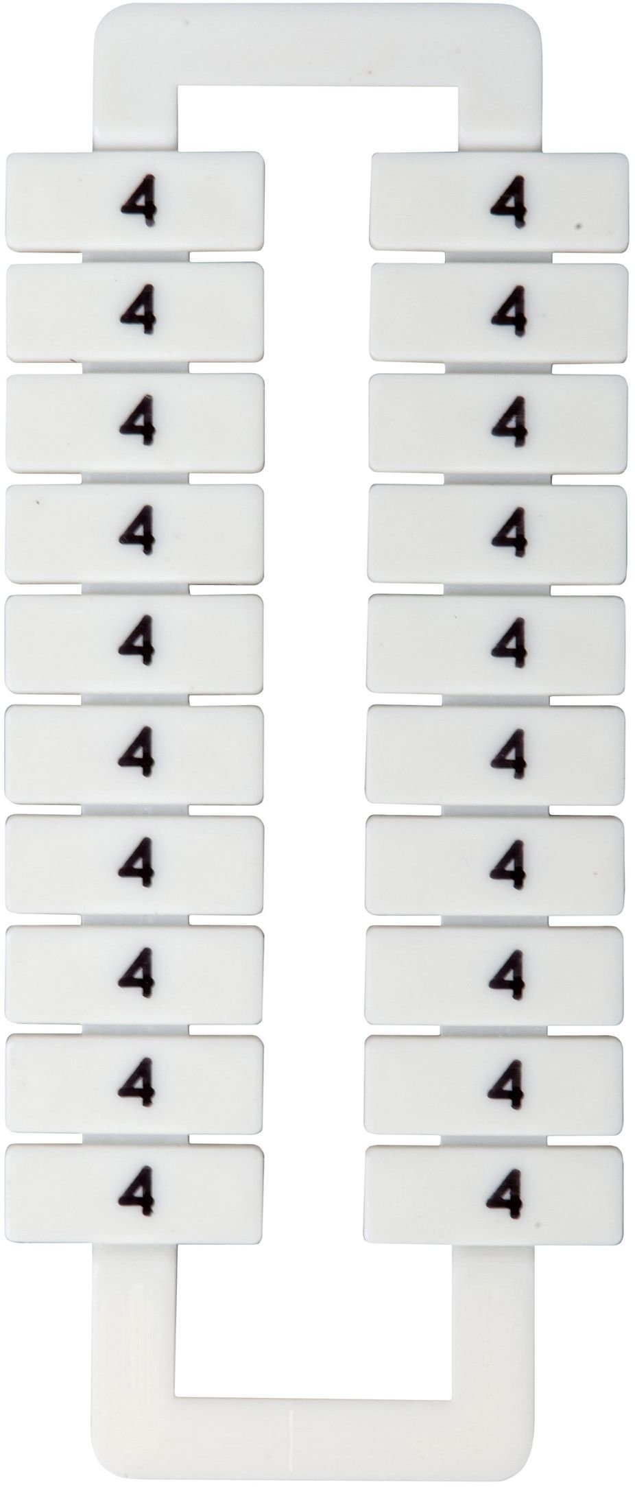 Marker pentru cuplare șină 2,5-70mm2 / 4 / alb (43192)