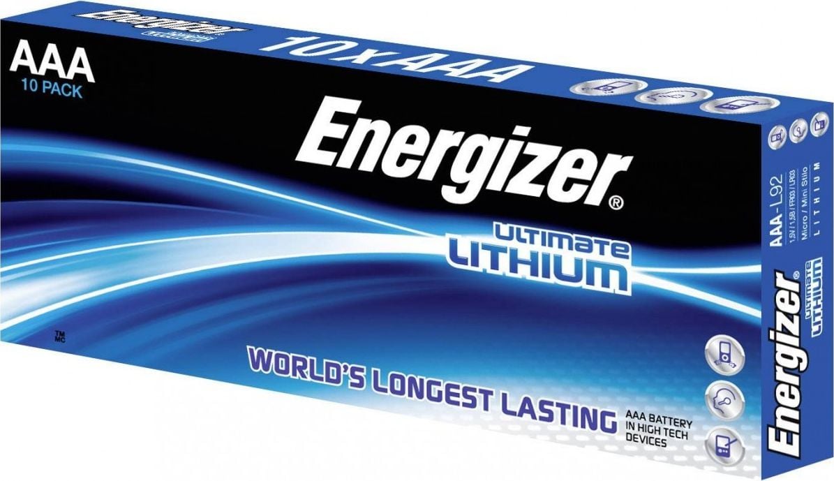 Baterie litiu ENERGIZER Ultimate Lithium AAA R3 L92 10buc/cutie