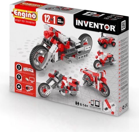 Joc de constructie creativ, ENGINO Inventor 12 modele Motociclete