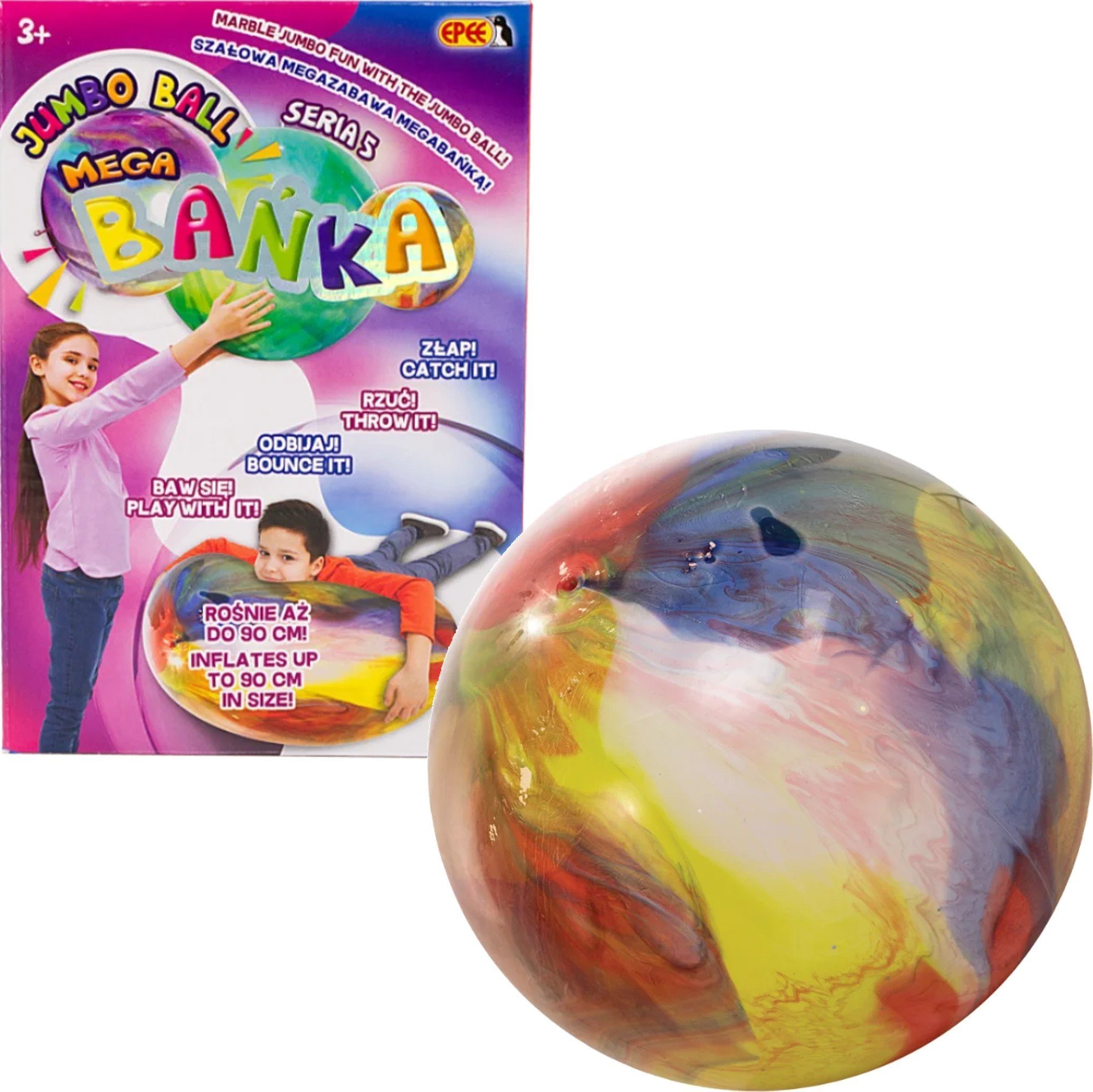 Epee EPEE Jumbo Ball Mega Bubble seria 5 White Craze of Colors 092196