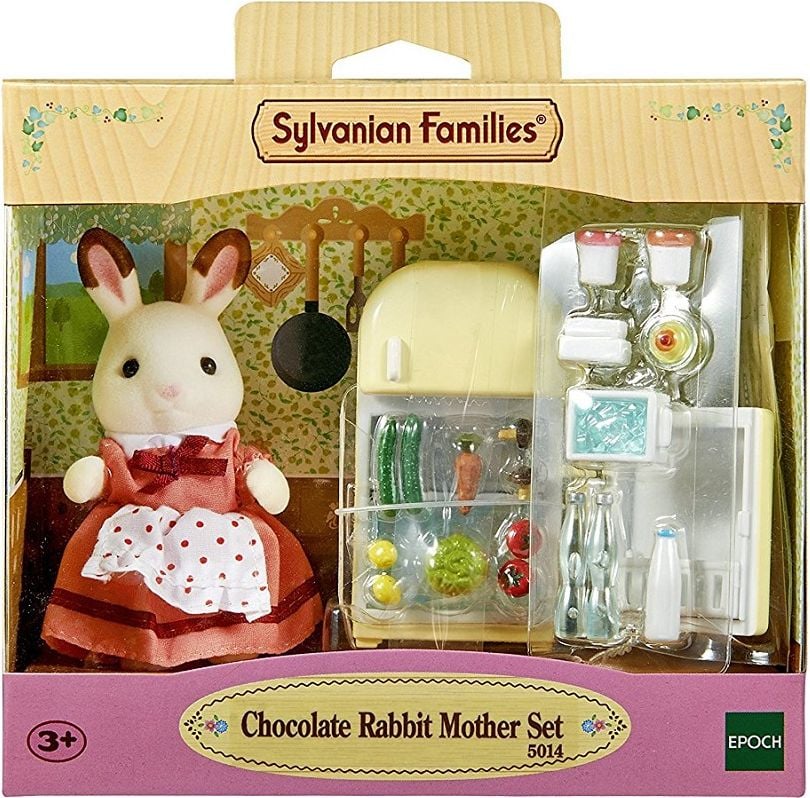 Epoca Sylvanian Figurină 5014 Set urechi de ciocolată Mom Bunny (frigider)