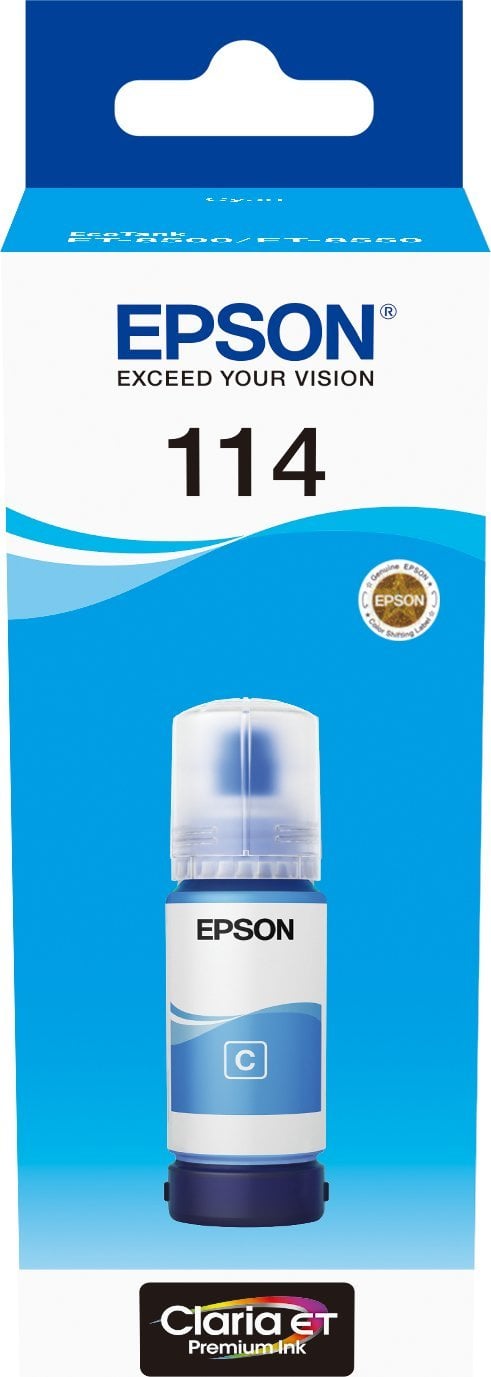 Epson Cyan Ink 114 EcoTank (C13T07B240)