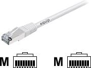 Equip Patchcord, S/FTP, Cat6A, PIMF, 10m, alb (605616)