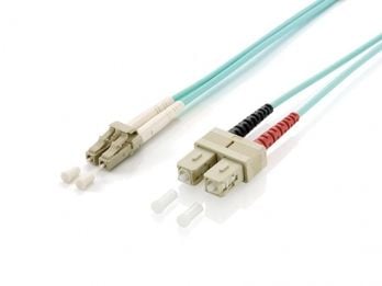 Cabluri si accesorii retele - Cablu equip Patch cord fibră optică LC - SC Multimode Duplex OM3, 20m (255318)