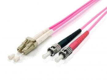 Cablu equip patch fibra optica LC ST, Multimode, Duplex, OM4, 2m (255542)