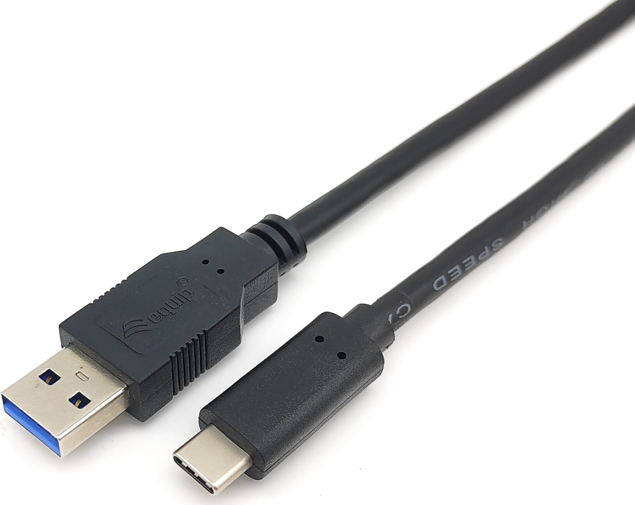 Equip USB-A - USB-C cablu USB 2m negru (128344)
