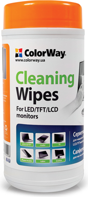 Șervețele umede ColorWay pentru curățarea ecranelor LED/LCD/TFT 100 buc (CW-1071)