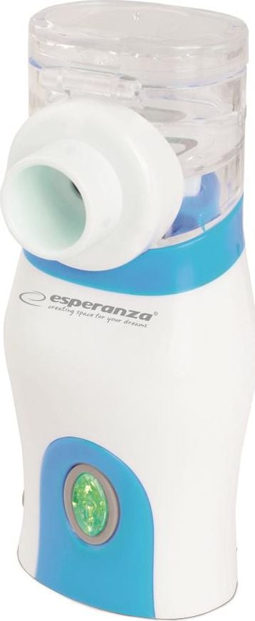 Inhalator cu membrană Esperanza Mist Inhaler ECN005, Rețea și baterie, alb