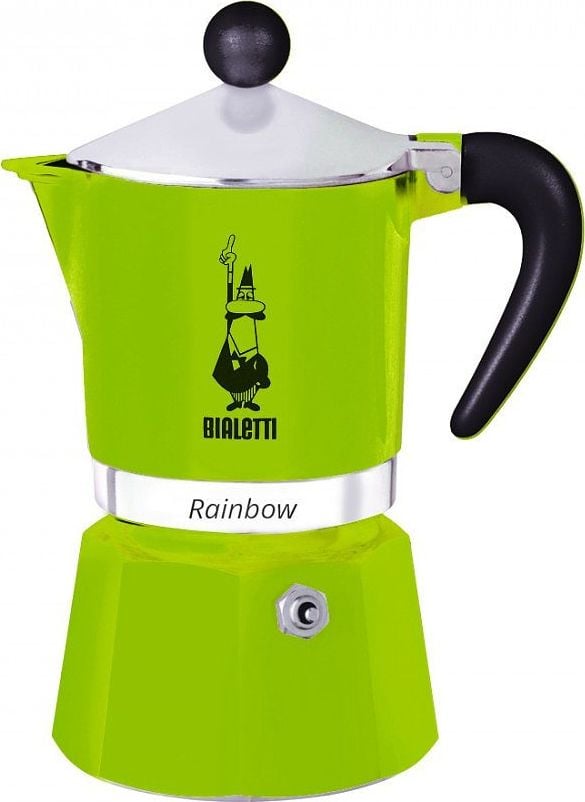 Espresor Bialetti Rainbow, capacitate 300 ml, pentru 6 cesti, Verde
